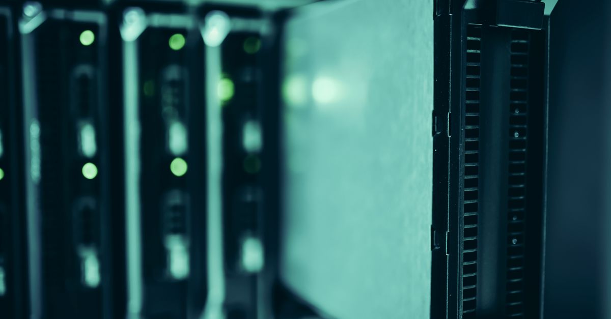 Server racks in a modern data center